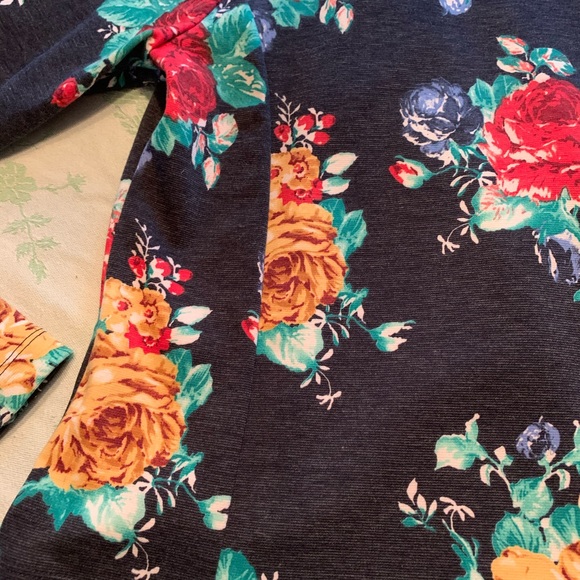 Xhilaration Navy Print Jacket Blazer - Picture 6 of 6